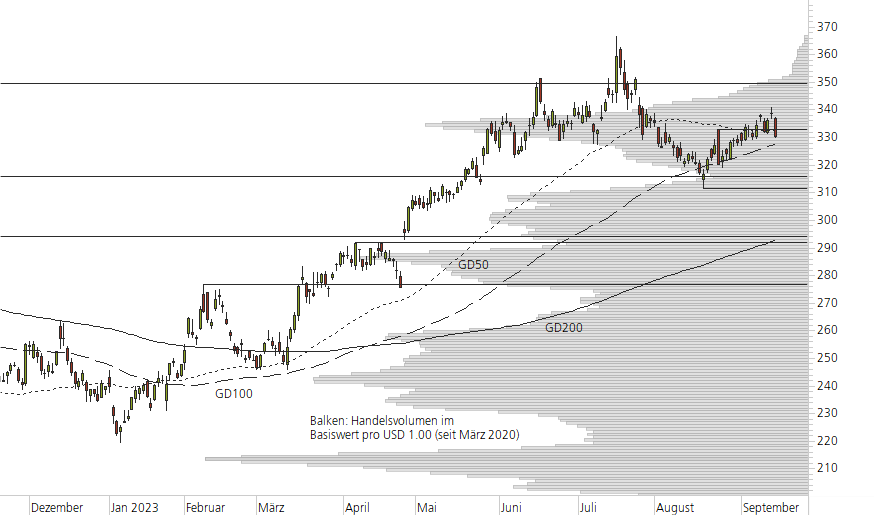 Microsoft-10-Monats-Chart