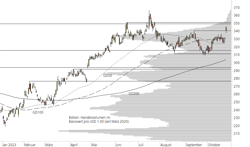 Microsoft-10-Monats-Chart