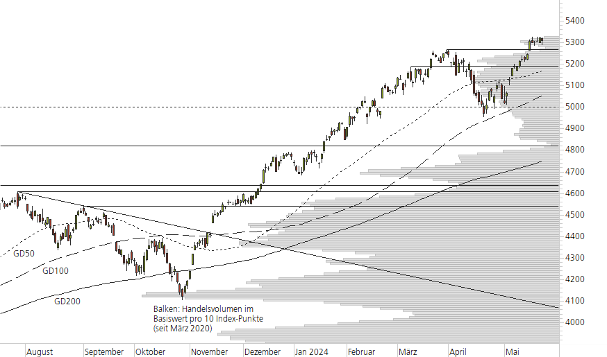 S&P 500-10-Monats-Chart