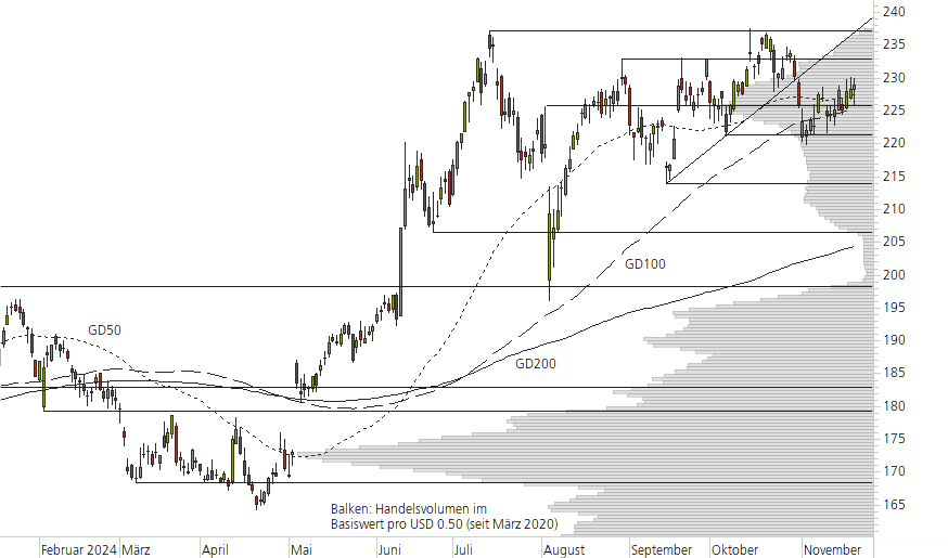 Apple-10-Monats-Chart